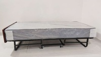 Metall-Klappbett mit 20 cm Federkernmatratze – Rollbett Hotel-Zustellbett