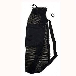 Sac de plongée en maille avec cordon de serrage BSCI, sac de levage pour plongée sous-marine avec poche zippée noire - Product Image 1