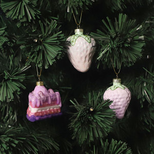 Adorno de vidrio soplado a mano colgante de Navidad, decoración de hamburguesa de helado para regalos de Navidad, figuras de vidrio, molde Donut - Product Image 6