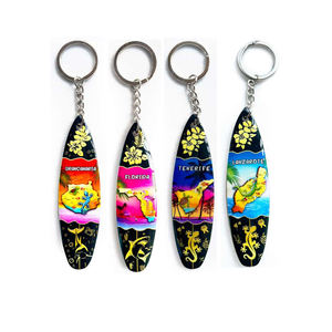 Portachiavi Personalizzato con Logo, Souvenir da Spiaggia Hawaii, Mini Tavola da Surf in Legno MDF - Product Image 3