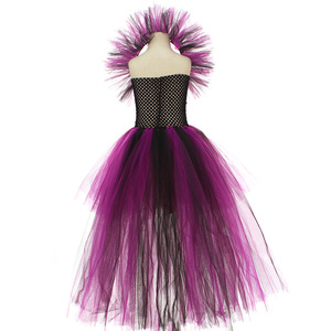 Conjunto <span class=keywords><strong>de</strong></span> Cosplay <span class=keywords><strong>de</strong></span> Reina Malvada <span class=keywords><strong>de</strong></span> plumas negras para niñas y niños, vestido <span class=keywords><strong>de</strong></span> tutú <span class=keywords><strong>de</strong></span> fiesta con cuernos y alas, <span class=keywords><strong>disfraz</strong></span> <span class=keywords><strong>de</strong></span> <span class=keywords><strong>bruja</strong></span> villana - Product Image 4