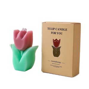 Tulip Scented Candle Flower Shape Soybean Mixed Wax Home Decoration Valentine's Day Gift - Product Image 2