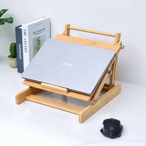 Il più nuovo supporto per Tablet in legno da tavolo per Laptop supporto per libri supporto per Laptop in bambù regolabile in altezza