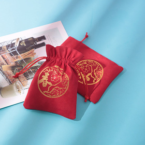 Bolsa de almacenamiento de terciopelo para joyería Yiwu, bolsa de regalo de papelería con cordón reciclable para artículos de joyería y papelería - Product Image 5