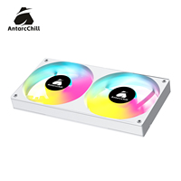 Kipas Pendingin AntarcChill Factory 240mm Aliran Udara Tinggi 2x120mm RPM Tinggi Kebisingan Rendah Senyap untuk Casing Komputer