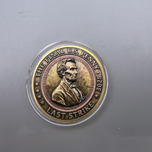 Moneta Commemorativa 3D all'ingrosso: L'Ultima Centesima Americana, Moneta Commemorativa Lincoln, Ultima Edizione, Moneta da Collezione Challenge Coin 1909-2025 - Product Image 5