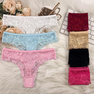 Strings <span class=keywords><strong>sexy</strong></span> en dentelle florale pour femmes, culottes G-string douces et respirantes, sous-vêtements sans couture pour femmes, vente en gros - Product Image 6