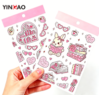 Pegatinas de Vinilo Personalizadas a Prueba de Agua, Lindas Pegatinas de Dibujos Animados de PVC, Pegatinas Decorativas de Anime con Logotipo Personalizado, Decoración para Diario, Pegatinas Kiss Cut