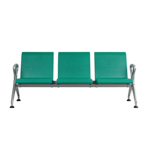 Banco de espera Hewei PU Self-Skinning LC156-H1 con pasamanos para uso público en aeropuertos y estaciones de autobuses - Product Image 2