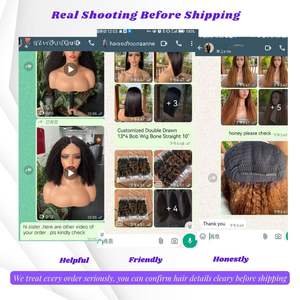 Недорогие бразильские парики из натуральных волос на фронтальной сетке для черных женщин, бесклеевые, фронтальные парики из натуральных волос, волнистые волосы - Product Image 5