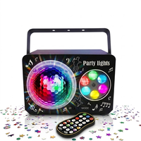 Éclairage stroboscopique LED pleine couleur pour fête disco, activé par le son, DJ, KTV, bar, mariage, jaune, 7 gobos, CRI 95 élevé, YSH