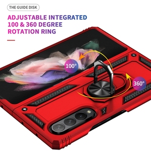 Antichoc avec anneau de doigt coque de téléphone rigide pour Galaxy Z <span class=keywords><strong>Fold</strong></span> 6 5 <span class=keywords><strong>4</strong></span> Z <span class=keywords><strong>Fold</strong></span> 3 5G <span class=keywords><strong>support</strong></span> magnétique de <span class=keywords><strong>voiture</strong></span> couverture arrière de protection - Product Image 6