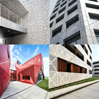 Panneau perforé en alliage d'aluminium découpé au laser CNC, ignifuge, écologique, personnalisé pour façade de bâtiment, mur extérieur, centre commercial, hôpital
