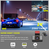 Nueva cámara de salpicadero Wifi Gps 2K 4G tarjeta Sim coche Dvr coche caja negra lente dual delantera y trasera Wifi Gps 2K Dashcam 4G 2K cámara de salpicadero