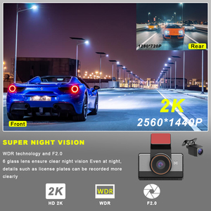New Wifi GPS 2K Dash máy ảnh 4G Thẻ Sim Xe DVR Xe hộp đen phía trước và phía sau ống kính kép Wifi GPS 2K Dashcam 4G 2K Dash Cam - Product Image 3