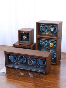 Hộp đựng đồng hồ tự động cao cấp bán buôn 1 2 3 4 6 ngăn, khung gỗ màu óc chó với đệm mút nhớt - Product Image 2