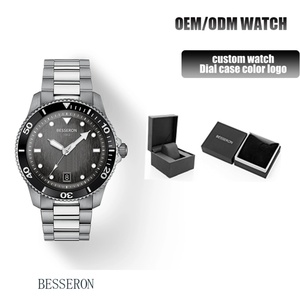 Venta al por Mayor de Relojes de Pulsera de Cuarzo Japoneses de Lujo de Alta Calidad 5ATM para Hombre, Reloj Giratorio con Correa de Acero Inoxidable, Se Acepta OEM - Product Image 2