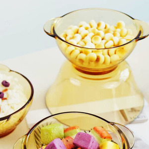 Nouveau Style bol à fruits verre Double oreille verre <span class=keywords><strong>bagatelle</strong></span> bol résistant à la chaleur bols à salade verre - Product Image 1