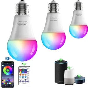 2022 heißer Verkauf wifi Decken beleuchtung Lampe E27 9W RGB Musik Lichter LED-Lampen (alt)