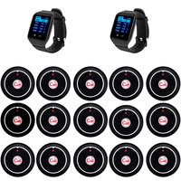 Système de Paging Fonctionnel CATEL CTW09 2 Récepteurs Montre-Bracelet 15 Boutons d'Appel pour Restaurant