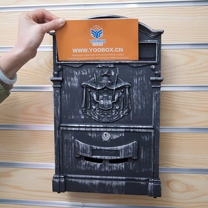 Hiện đại không thấm nước kim loại hộp thư thép mạ kẽm hộp bưu chính với khóa phong cách retro treo tường cho nhà ở - Product Image 5