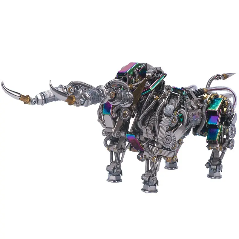 DIY Educational Toys mechanical bull Brain Teaser metal assembly model 3D Jigsaw puzzles for adult