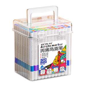 Marcadores Acrílicos Kicyn, 120 Colores Lavables, Marcadores de Arte Opacos para Dibujo Infantil - Product Image 4