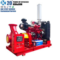 Pompe à incendie diesel horizontale multi-étages en acier inoxydable, la plus vendue, haute efficacité, haute puissance, durable pour les grands volumes