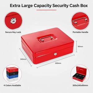 <span class=keywords><strong>Caja</strong></span> de <span class=keywords><strong>Dinero</strong></span> Metálica Extra Grande de 300x240x90mm con Cerradura de Llave, 4 Colores, <span class=keywords><strong>Caja</strong></span> de <span class=keywords><strong>Dinero</strong></span> Resistente <span class=keywords><strong>para</strong></span> Almacenamiento de Monedas en Tiendas Minoristas - Product Image 1