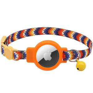 Collar Moderno de Lujo para Perros y Gatos con Estuche para Airtag Antipérdida y Campana, Collar de Diseño para Mascotas en Varios Colores - Product Image 1
