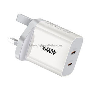 Adaptador de enchufe barato para Reino Unido, adaptador Gan, multipuerto, recargable, portátil, montaje, teléfono móvil, tipo C, 40W, cargador de pared Usb para <span class=keywords><strong>Iphone</strong></span> - Product Image 4