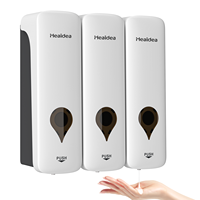Distributeur mural triple 3 en 1 ABS pour hôtel, 300 ml, pour après-shampoing, shampoing, gel douche et savon liquide