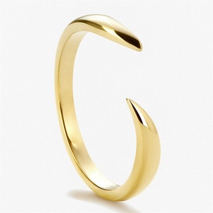 Dainty Jewelry Sets Stainless Steel <b>Blank</b> Cuff <b>Ring</b> Bangle Bracelet Jewelry Sets - Product Image 2