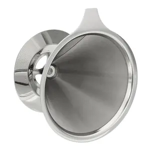 Filtros de malla cesta casa herramientas de cocina comedor Bar utensilios de cocina una de acero inoxidable en forma de gotero café de doble capa