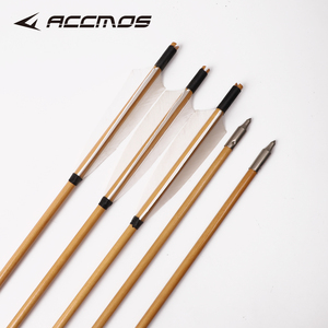 Frecce <span class=keywords><strong>in</strong></span> <span class=keywords><strong>legno</strong></span> fatte a mano da 33 pollici con 5 "piume di tacchino frecce di <span class=keywords><strong>legno</strong></span> per tiro con l'arco 20-50 libbre - Product Image 6