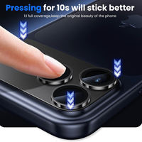 Nouveau protecteur d'objectif d'appareil photo en alliage d'aluminium et verre trempé pour iPhone 17 18 Pro Max, accessoires mobiles