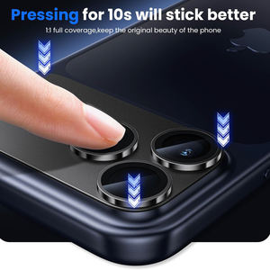 ฟิล์มกันรอยเลนส์กล้องสำหรับ iPhone 17 18 Pro Max รุ่นใหม่ล่าสุด วัสดุอะลูมิเนียมอัลลอยด์และกระจกนิรภัย อุปกรณ์เสริมมือถือ - Product Image 3