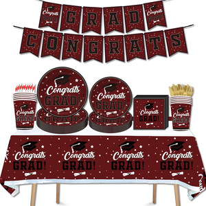 Rolling Graduation Party Supplies 60-80 Pcs Tableware Decorations For Graduation Celebration - Product Image 4