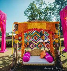 Paquete de 100 paraguas decoración para fiesta de boda Haldi y Mehandi decoración Año Nuevo decoración colorida paraguas 100% algodón paraguas Metal BLANCO - Product Image 4