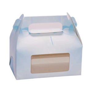 Boîte à pâtisserie festive à main avec fenêtre transparente et boîte cadeau pour la pâtisserie, les desserts et l'emballage des <span class=keywords><strong>pommes</strong></span> de Noël - Product Image 2
