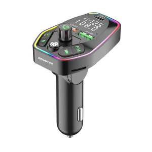 Chargeur de voiture électrique MODORWY avec écran numérique, charge rapide 18W, PD QC3.0, BT5.1, lumière RGB, fonction de lecture de <span class=keywords><strong>carte</strong></span> TF - Product Image 1