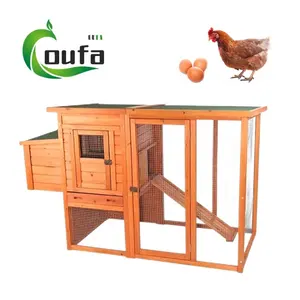 DE Jaula para mascotas de gallinero de madera Extra grande transpirable barata directa de fábrica para gallinas ponedoras de huevos con rampa