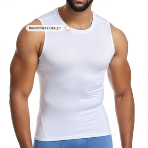 Biểu Tượng Tùy Chỉnh Nhanh Chóng Làm Khô Người Đàn Ông Thở Của Thể Thao <span class=keywords><strong>Tank</strong></span> Tops Nén Mềm Không Tay T-Shirts Trọng Lượng Nhẹ Phòng Tập Thể Dục Vest Cho Nam Giới - Product Image 4