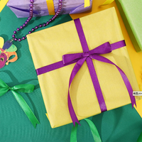 Ruban de satin à face unique 3/8 pouces 25 mètres pour la décoration de mariage artisanale d'emballage cadeau