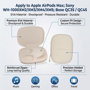 Étui de protection pour casque <span class=keywords><strong>AirPods</strong></span> Max 1000xm 2/3/4/5, étui pour casque Qc35/qc45 - Product Image 3