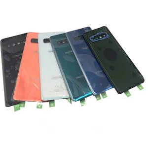 For Samsung Galaxy S10 Back Glass Battery Cover Housing Back CaseためSamsung Galaxy S10 S 10とカメラレンズ-2ロゴ