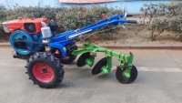 Arado de Discos para Tractor de Mano, Cultivador de Alta Resistencia, Arado de Discos Agrícola para Preparación del Suelo y Cultivo de Tierras Agrícolas