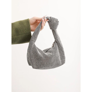 Bolso de noche con nudo de diamantes de imitación, diseño de lujo, personalizado, a la moda, para mujer. - Product Image 3