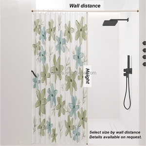 Rideaux de <span class=keywords><strong>Douche</strong></span> Pliables pour Usage Domestique, Imprimés Numériquement en 3D, en Polyester Imperméable, Écologiques, Durables, avec Anneaux, Simplicité Moderne - Product Image 6