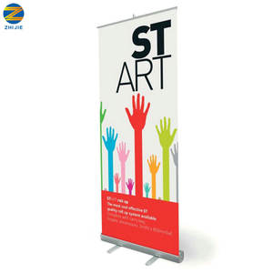 Stand Banner Portabel Gulung Retraktil yang Dapat Disesuaikan untuk Promosi Pameran Iklan Merek ZJ - Product Image 3